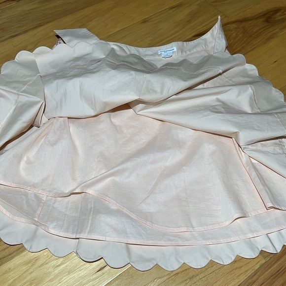 Club Monaco Skirt Tied waist Scalloped trim Blush - Picture 11 of 11